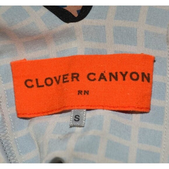 Clover Canyon Top Women's S Chiffon Multicolor Mixed Print Blouse Sleeveless - Picture 7 of 9